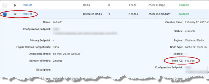 图：启用多可用区的集群的“详细信息”区域