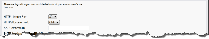 Elastic Beanstalk Elastic Load Balancing 配置 - 端口